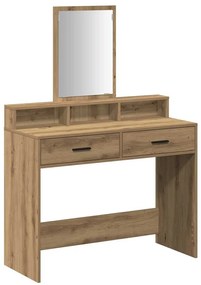 Mesinha de Maquilhagem com Gavetas Carvalho Artisan 100x41x140 cm