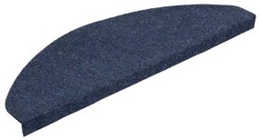 Tapetes de escada adesivos 30 pcs 65x22,5x3,5 cm azul