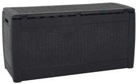 Caixa de arrumação jardim 119x48x60 cm polipropileno antracite