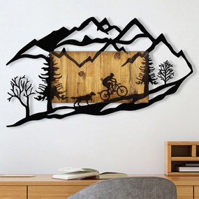 Acessório Decorativo de Parede Bicycle Riding in Nature 1 – Nogueira e