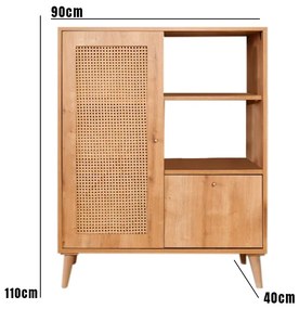 Armário Multiusos Hazeran – Carvalho – 40x90x110 cm