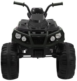 Moto 4 elétrica para crianças 12V 2x45W ATV Com Comando, com Rodas Espuma EVA, Assento couro ecológico, som Crianças Até 30Kg Preta