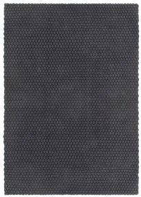 Tapete retangular 160x230 cm algodão antracite