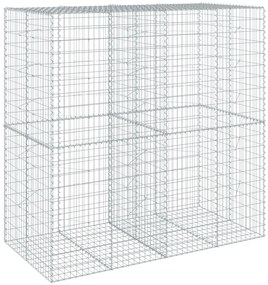 Cesto gabião com cobertura 200x100x200 cm ferro galvanizado