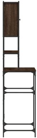 Armário sanita/máquina de lavar 68x48,5x194 cm carvalho castanho