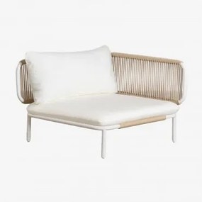 Módulo De Canto Para Sofá Modular De Jardim Em Aço Roubly Beige De Amêndoa - Sklum
