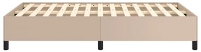 Estrutura de cama sem colchão 120x190cm couro artif. cappuccino