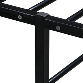 Estrutura de cama 200x200 cm metal preto