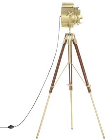 Candeeiro de chão tripé 193 cm madeira mangueira maciça