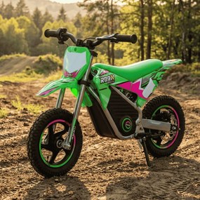 Mini moto eléctrica Warrior 150W MX150 12/12 Até 15 km/h C/ Limitador Verde