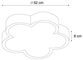 Plafon para crianças madeira com branco - Lucille Para crianças
