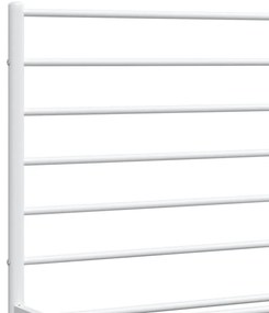 Estrutura de cama com cabeceira 120x200 cm metal branco