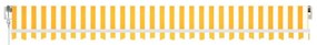 Toldo autom. LED e sensor de vento 500x300 cm amarelo/branco