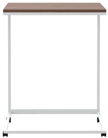 Mesa de apoio c/ rodas 55x35x70 cm derivados de madeira branca