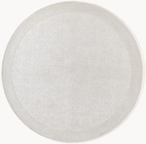 Tapete redondo de pelo curto artesanal Kari