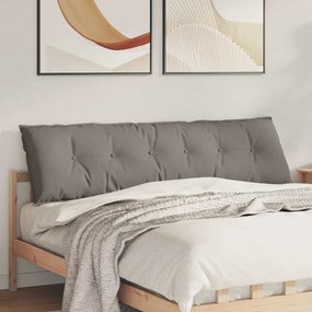vidaXL Travesseiro para Costas Cinzento-acastanhado 180 x 19 x 50 cm