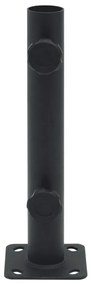 Base de guarda-sol para poste de Ø32/34/38 mm aço preto fosco