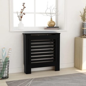 325564 vidaXL Cobertura de radiador MDF 78 cm preto