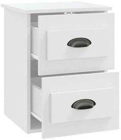 Mesas de cabeceira de parede 2 pcs 41,5x36x53 cm branco