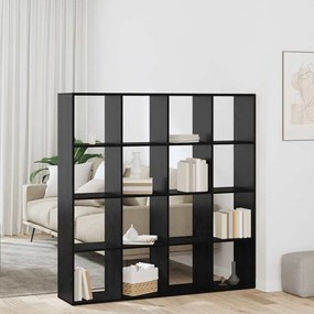 vidaXL Gabinete de Livros Carvalho preto 137,5 x 29 x 137,5 cm