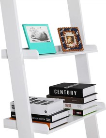 Estante em forma de escada 180 x 64 x 37 cm Branco