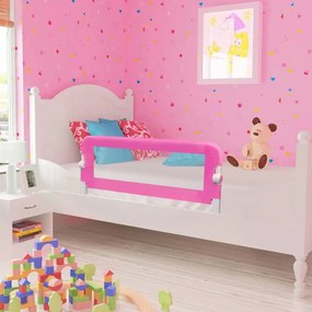 10101 vidaXL Toddler Barra de segurança para cama 102 x 42 cm rosa