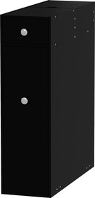 Móvel Porta-Papel Higiénico, 17 x 48 x 58 cm, com Várias Gavetas, Preto