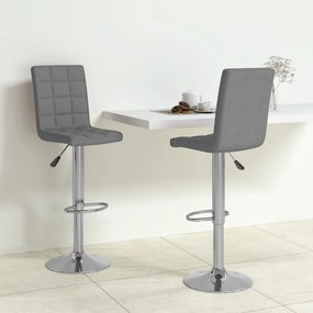 vidaXL Bancos de bar 2 pcs tecido cinzento-claro