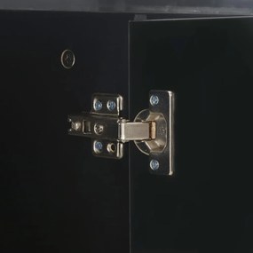 Aparador em contraplacado 71x35x80 cm preto brilhante