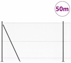 Cerca Hexagonal vidaXL Cinza 1.5x50 m Aço