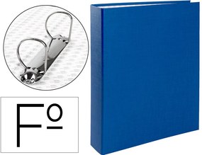 Capa 2 Argolas 40 mm Cartão Forrado Paper Folio Azul