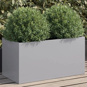 vidaXL Vaso/floreira 62x30x29 cm aço galvanizado prateado