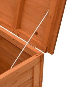 Caixa arrumação para jardim 150x50x56,5cm abeto maciço castanho