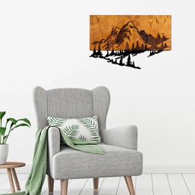 Acessório Decorativo de Parede Dag 2 – Nogueira e Preto – 38 x 58 cm