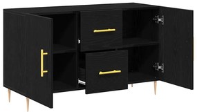 Buffet vidaXL Preto Carvalho 100x36x60 cm Madeira de Engenharia
