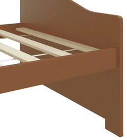 Sofá-cama de 3 lugares 90x200 cm pinho maciço castanho mel
