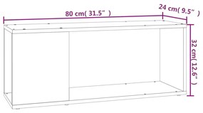 Móvel de TV 80x24x32 cm contraplacado carvalho sonoma