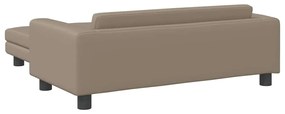 Cama para cães com extensão 100x50x30cm couro artif. cappuccino