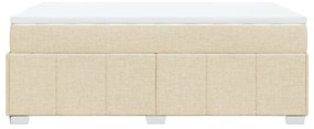 Cama boxspring com colchão 120x190 cm tecido cor creme