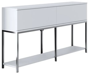 Conjunto de Mobiliário de Sala de Estar Lord – Branco e Prateado – Esp