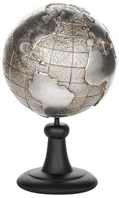 Estatueta decorativa prateada EARTH Beliani