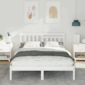 Estrutura da Cama com cabeceira Branco 140 x 190 cm