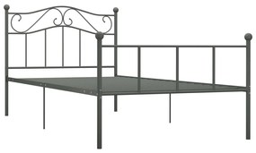 Estrutura de cama 90x200 cm metal cinzento