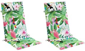 Almofadões p/ cadeira encosto alto 2 pcs tecido oxford multicor