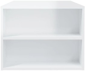 Mesa de centro 102x55x42 cm madeira processada branco brilhante