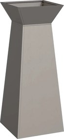 vidaXL Vaso de Pilar 2 pcs Prateado 40 x 40 x 100 cm