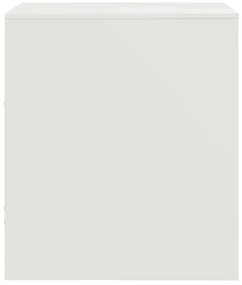 Mesa de cabeceira 34,5x39x44 cm aço branco