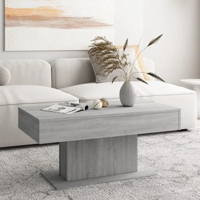 Mesa de centro 96x50x45 cm derivados de madeira cinzento sonoma