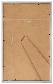 Molduras para mesa 3 pcs 10x15 cm MDF prateado