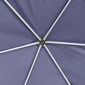 Tenda festas pop-up hexagonal 6 paredes 3,6x3,1m azul escuro